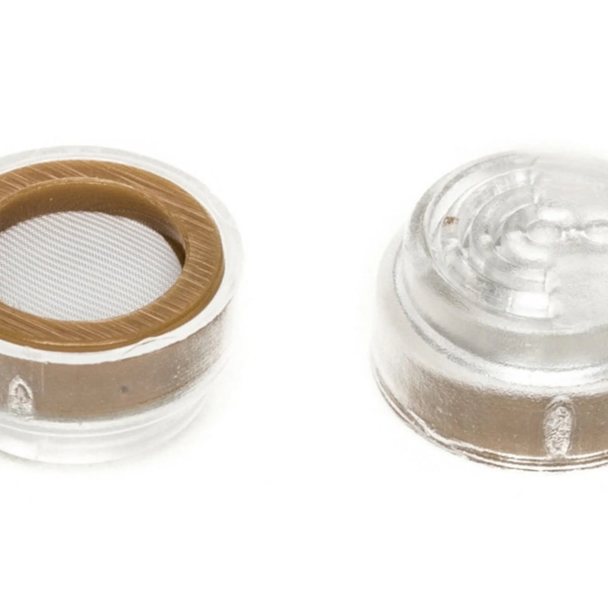 white and brown filter on white background.