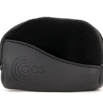 Black earbud case with 'ACS' logo on a white background