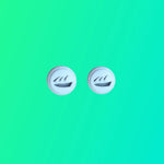blue earplug filter on green background